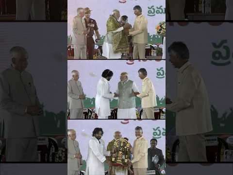 Narendra modi with CBN & PK✊#pawankalyan #pitapuram #cbn #like #chiranjeevi #ramcharan #viralshorts