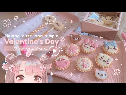 how to make kawaii valentine’s day chocolates and mini tarts ❤️ simple & easy recipe ideas💡ちいかわ 💕