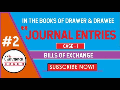 Journal Entries Bills of Exchange  Class 11th Ca foundation Accounting for special transaction Hindi