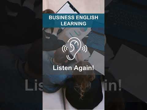 Listening Practice! / Business English Phrase #businessenglish  (024)