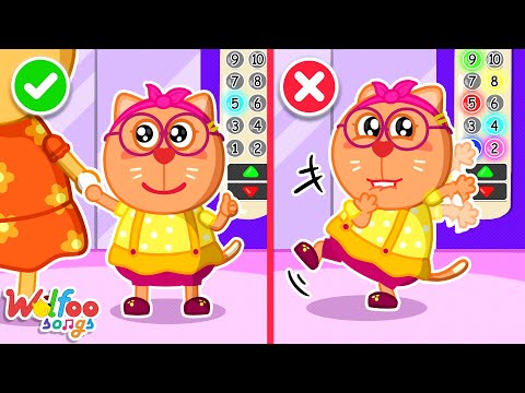 Don't Jump in Elevators! - Elevator Safety Songs | Kids Songs & Nursery Rhymes @WolfooFamilySongs