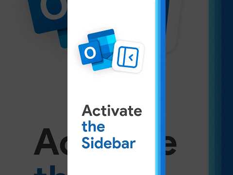 How to ACTIVATE the sidebar in Outlook [Quick Outlook Tutorial] #quicktutorial #sidebar #microsoft