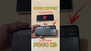 POCO X6 PRO 😈 vs POCO X3💀 vs 12GB RAM vs 8GB RAM - FREEFIRE TEST #freefire #shorts #pocox6pro