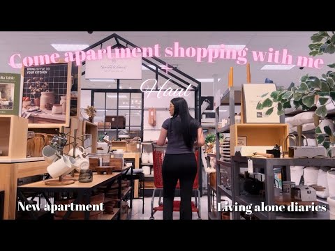 APARTMENT SHOPPING VLOG + HAUL: shopping for my new apartment!! (Target, Burlington, & tj maxx) 🏠