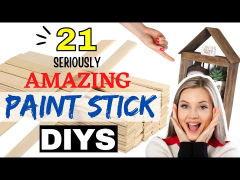 How to Use Paint Sticks to Make Beautiful Home Decor! Wood Paint Stick DIYS | Dollar Tree DIYS