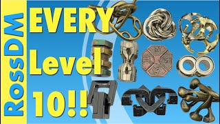 SOLVING EVERY LEVEL 10 HANAYAMA PUZZLE!