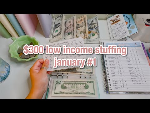 CASH ENVELOPE AND SINKING FUNDS STUFFING | first 2025 stuffing | low income budget | january #1