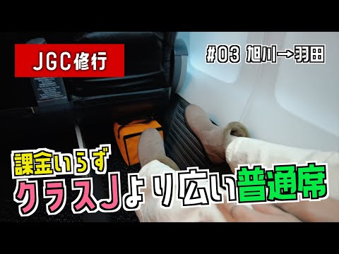 【JGC修行2022】#03 クラスJより広い普通席で快適。旭川→羽田