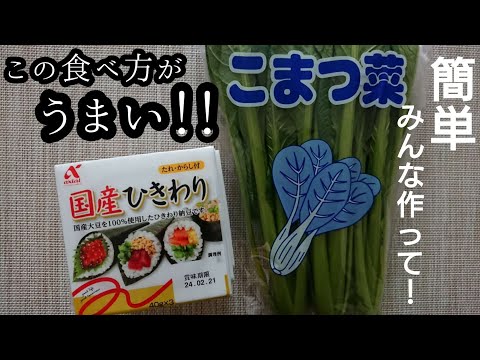 【小松菜納豆レシピ】納豆好きなら絶対ハマる。一度は作ってみて！これだけで白飯2杯いけちゃいます。お酒のアテにも。