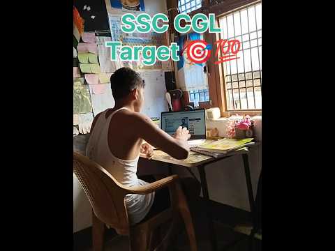 SSC CGL Target 🎯💯🔥#sscvlog #studyvlog #ssccgl #studydaily #shorts