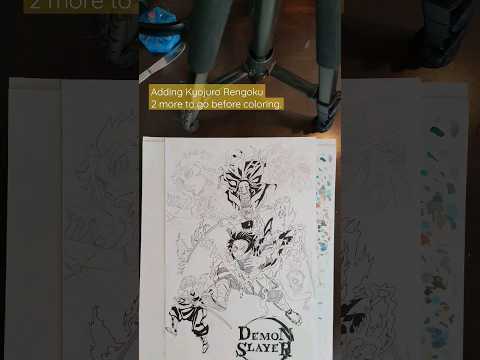 Demon Slayer drawing timelapse #demonslayer #animeartwork #animefan #shorts  #mangaart #timelapse