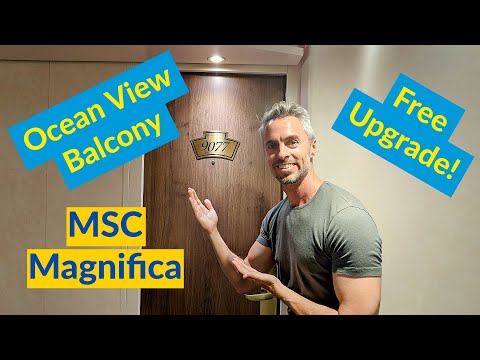 MSC Magnifica Obstructed Ocean View Balcony 9077 Room Tour