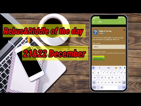 Zoo Rebus Riddle Of The Day 21&22 December|Zoo Airdrop update|