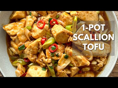 SUPER easy 1-pot - Scallion (Green Onion) Tofu