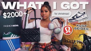 WHAT I GOT FOR CHRISTMAS ♡ *try-on haul* lulu, kurt geiger, airpod maxes + more