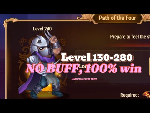 Level 130-280 Path of Four 100% WIN! Hero Wars Dominion Era