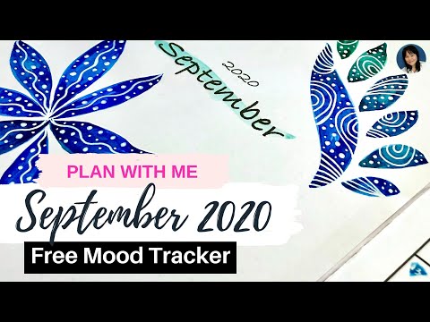 PLAN WITH ME | Bullet Journal September 2020 | Free Mood Tracker Printable