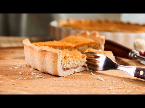 Gluten-free Vegan Bakewell Tart with melt in the mouth pastry!