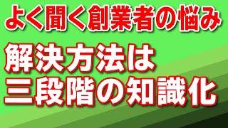 創業社長の悩みと解決方法。三段階の知識化で後継者問題を解決しよう。① 暗黙知に気づく, ② 形式知に変える, ③ 組織知にする