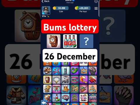 Bums lottery cards today 26 December | Bums Daily Lottery Cards | Bums combo cards today #bums