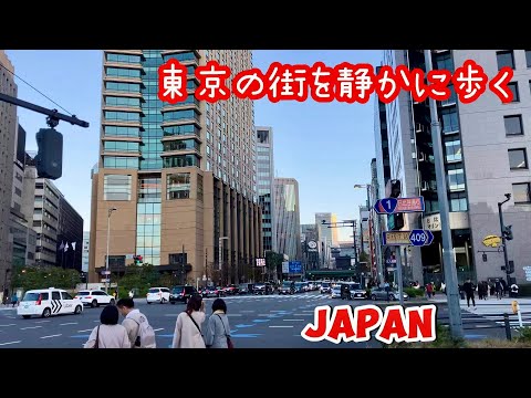 [4K] 東京での静かな散歩 || Beautiful view of Tokyo Streets ||