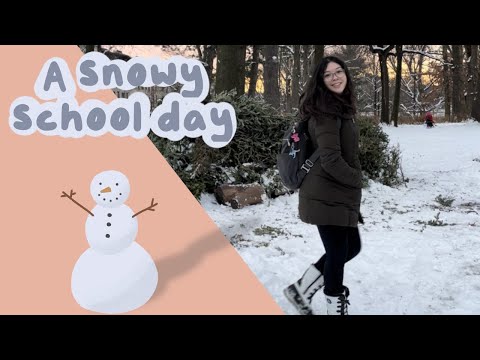 A Snowy School Day | School day vlog