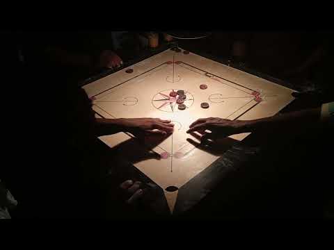 FINISH CARROM BOARD NO HAND GAME#carrom#carromboard