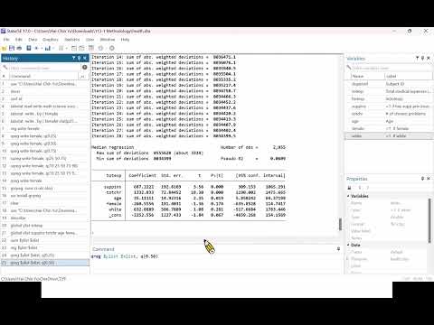 Quantile Regression (Stata  totexp.dta)