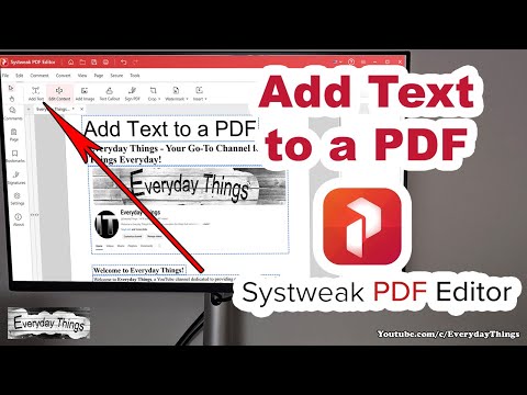 How to Add Text to a PDF using Systweak PDF Editor