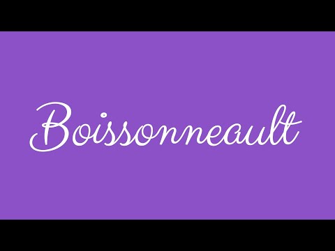 ✎ Boissonneault ✎ English Cursive Handwriting Tutorial