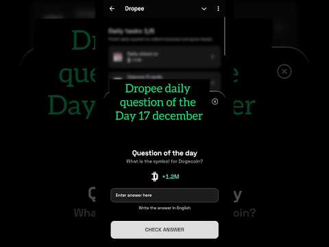 Dropee daily combo Today 17 december |dropee daily combo of the day | dropee combo today #dropee