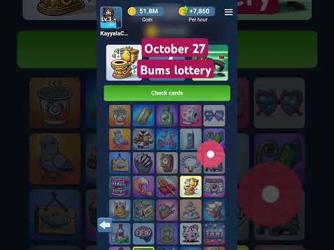 Bums Daily lottery cards 27 October| Bums Today Daily Combo Cards | Bums combo cards today