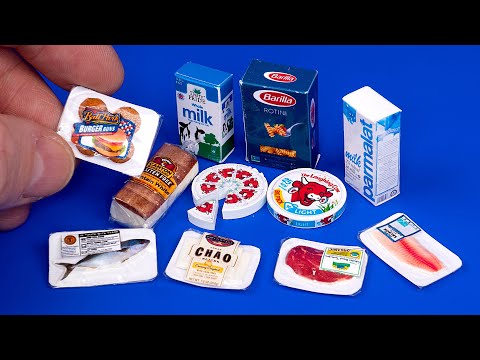 Miniature tiny food for Dollhouse DIY HACKS AND CRAFTS