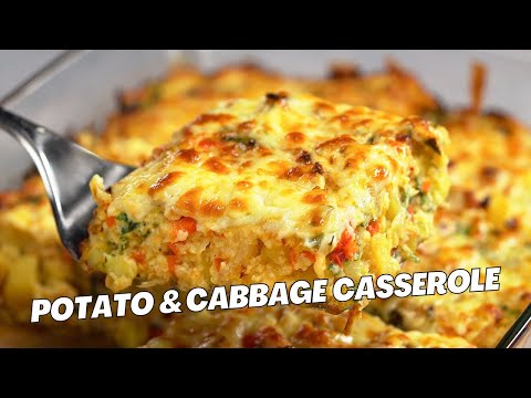 POTATO AND CABBAGE CASSEROLE. Easy DINNER with SIMPLE INGREDIENTS! Recipe by Always Yummy!