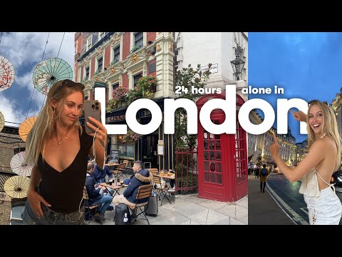 24 hours alone in London 💌 solo travel vlog