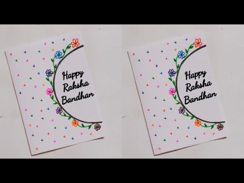 {last minute}raksha bandhan card for brothers/white paper & sketchpen used card making/easyrakhicard