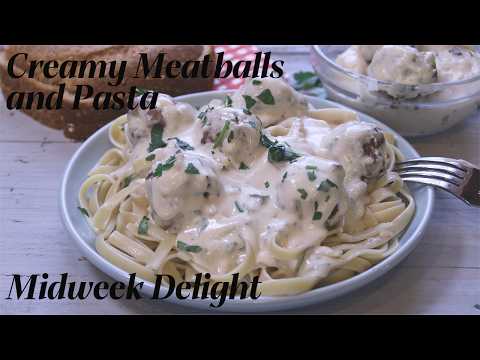 Creamy Comfort: 30-Minute Meatballs and Pasta Recipe!