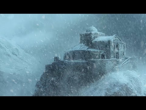 Sleeping, Relaxing With Wind & Snowstorm Sounds | Winter Storm, Cold Windy Space in Abandoned House