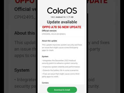 OPPO A78 5G DECEMBER MONTH UPDATE #oppoa785g #android14 #oppo #oppomobile #google #opponet