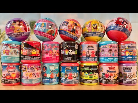 15 minutes of satisfying squishy unboxing Peppa Pig, Mickey, Minnie Disney Jr