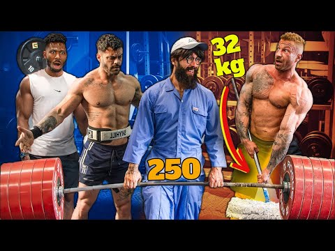 ELITE Powerlifter ANATOLY Use 32kg Mop in a GYM | Pretended to be a CLEANER #5