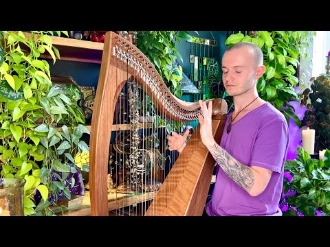 Relaxing Harp Meditation - Release Negative Energy & Improve Sleep - Stress Relief Celtic Harp Music