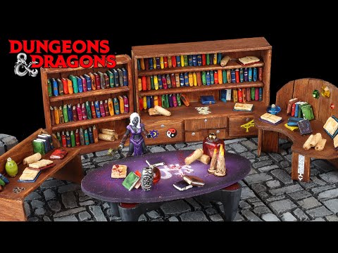 Books, Furniture, and a Drow Ritual Table! DIY Crafting Essentials for #dungeonsanddragons