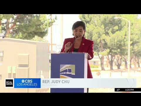 CBS 2 Coverage of Foothill Gold Line Track Completion Ceremony