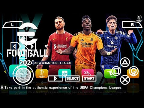 eFootball PES 2025 PPSSPP Andorid New Update Kits 25/26 & Faces Real Camera Ps5 Best Graphics