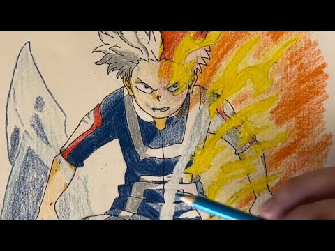 Drawing Todoroki from My Hero Academia (Boku no Hero Akademia)