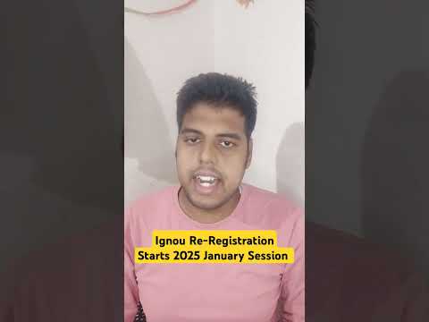 IGNOU Re-Registration 2025 January Session Starts #ignoureregistration2025 #ignou #ignouupdates