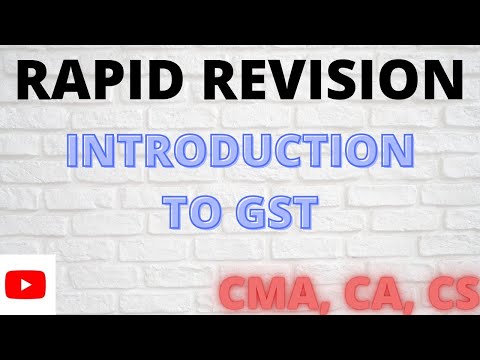 RAPID REVISION  Lecture 1 = INTRODUCTION TO GST