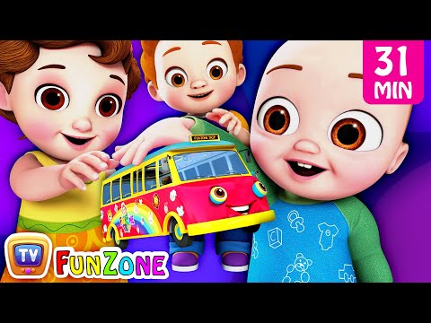 Wheels on the Bus Song - Baby Starts Crying + More ChuChu TV Funzone Nursery Rhymes & Toddler Videos