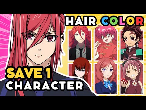 Save 1 ANIME CHARACTER for each HAIR COLOR 🎨🔥 part 2 | ANIME QUIZ